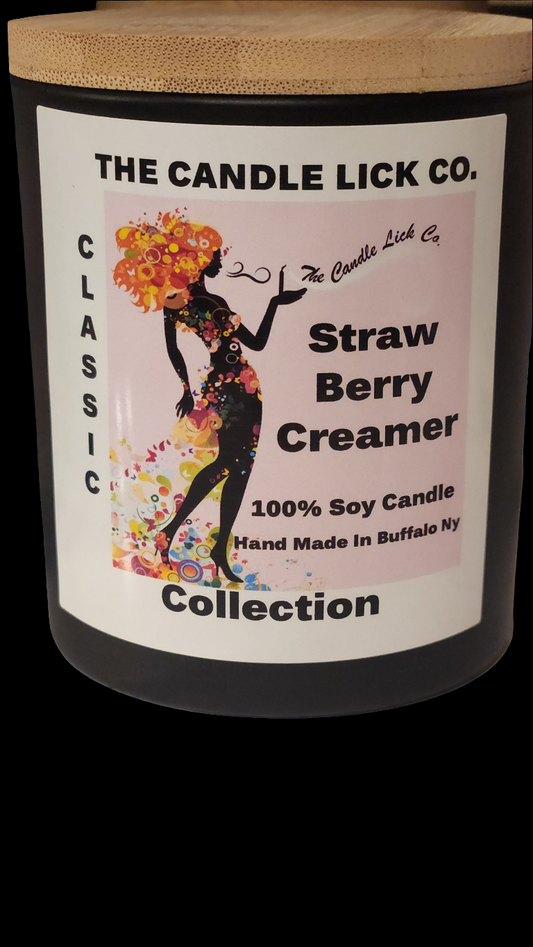 10 oz Black Jar Straw Berry Creamer