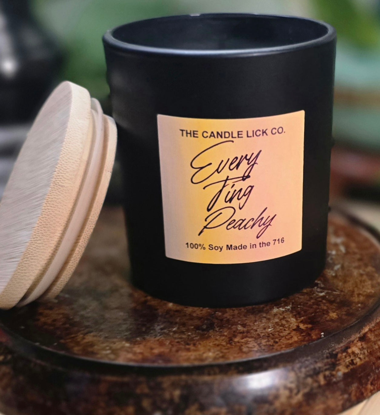 10oz Black Jar      Every Ting Peachy